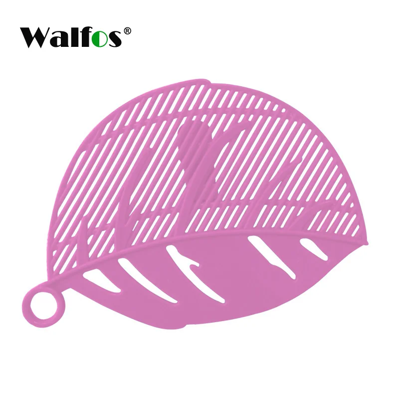 WALFOS pink WALFOS 1 шт. в форме листа промывка риса гаджет лапша спагетти бобы дуршлаги Кухня Фруктов и овощей инструмент для очистки - Цвет: WALFOS pink