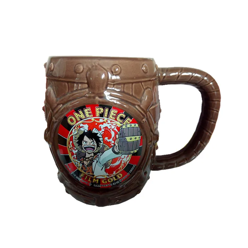 

One Piece Luffy coffee mugs tea milk barrel mark creative drinkware