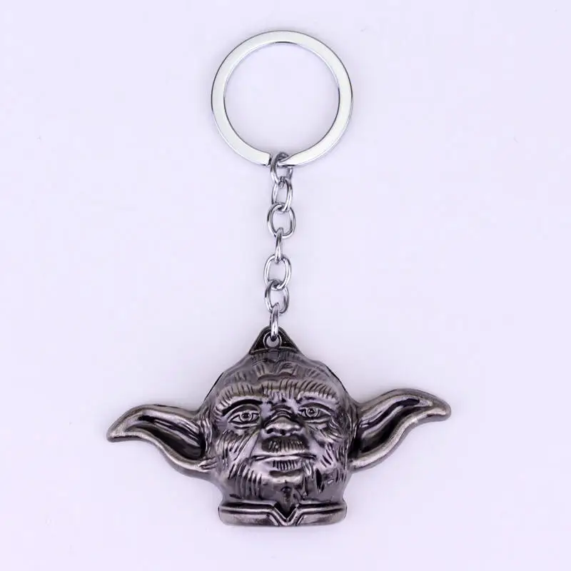 dongsheng 2 Colors Star Wars Keychain Yoda Head Pendant Metal keychain Car For Women Men Key ring Chaveiro Llavevos | Украшения и