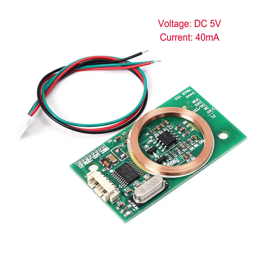 5 в постоянного тока считывающий RFID беспроводной Модуль UART 3Pin 125 кГц 40/50 мА для IC/ID