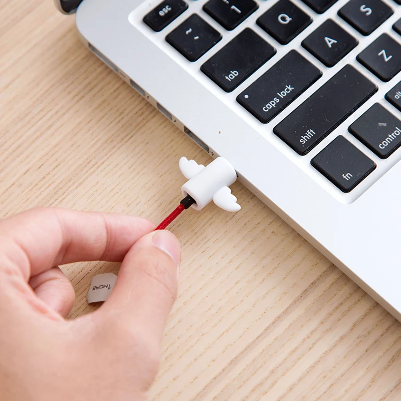 2 шт./компл. с рисунком и нашивкой в виде ангельских USB кабель защитный AWG защитной