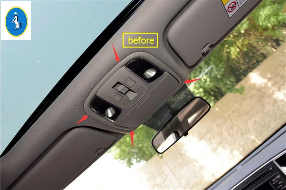 Yimaautotrims авто аксессуары передняя+ задняя Крыша лампы для чтения накладка 3 шт. для KIA Sportage ABS
