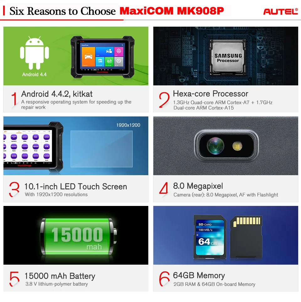 Autel MaxiCOM MK908P диагностический инструмент obd2 сканер автомобильный J2534 ECU кодирование Программирование код считыватель MS908P Maxisys Pro