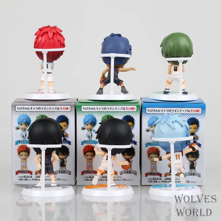 Аниме 5 шт./компл. Kuroko's Basketball Kuroko Hyuga Junpei Kagami Taiga Aomine Daiki ПВХ Фигурки игрушки куклы