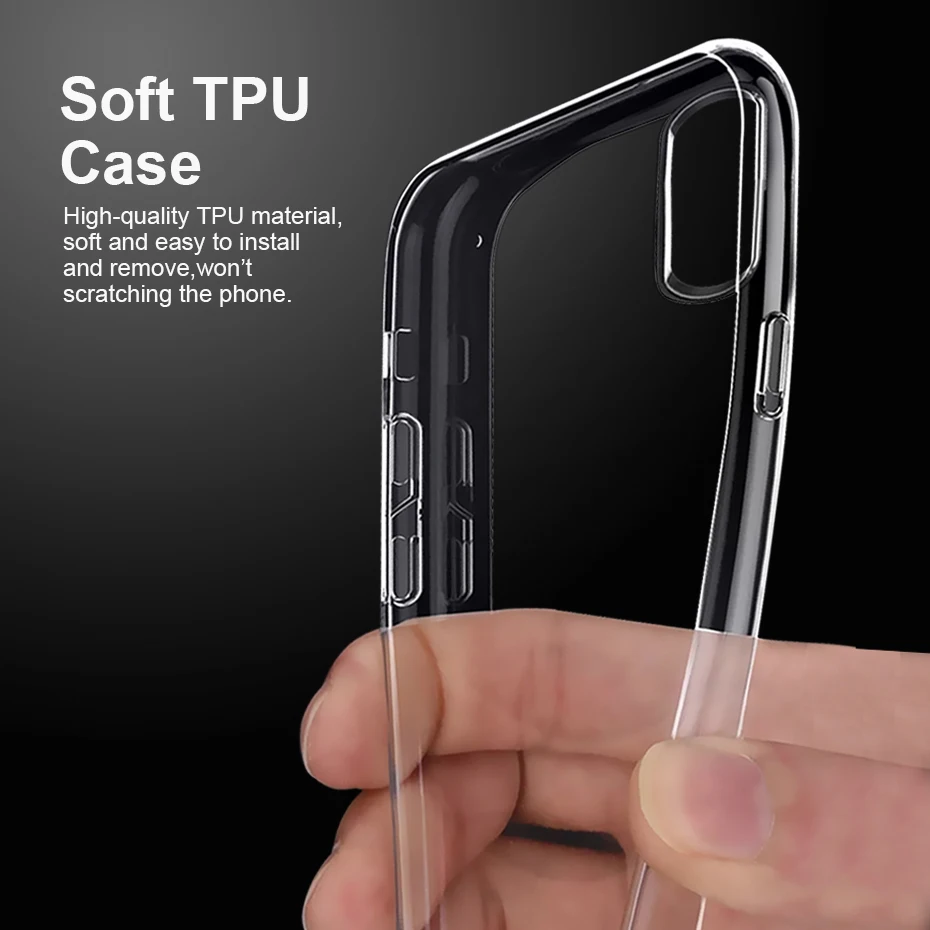 Ultra Thin Soft Transparent TPU Cases For iPhone XS Max XR Clear Silicone Full Cover for Back Phone Case |