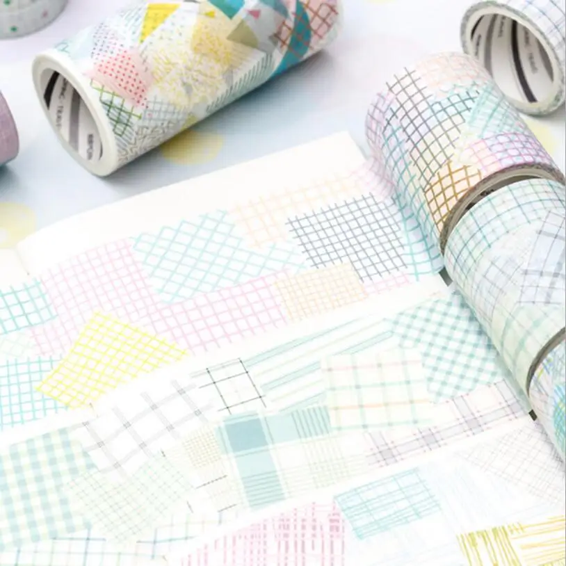 3-9 см Широкий сетчатый узор серии позолота Васи клейкие ленты DIY стикер для