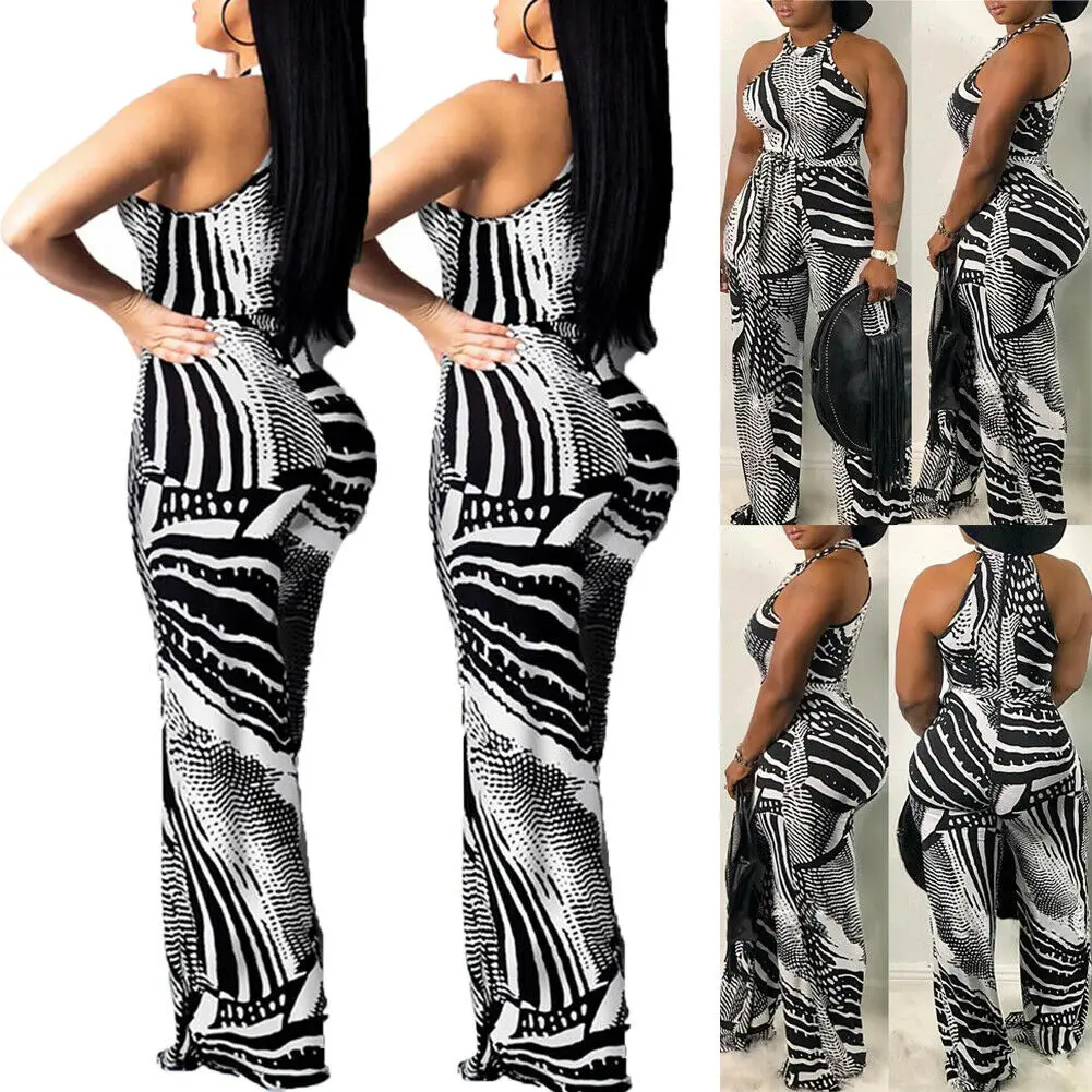 

2019 Brand New Summer Ladies Women Sexy Sleeveless Outfits Casual Tunic Loose Jumpsuits Pants Party Night Beach