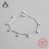 authentic 925 sterling silver jewelry contracted zircon charm bracelets for women
