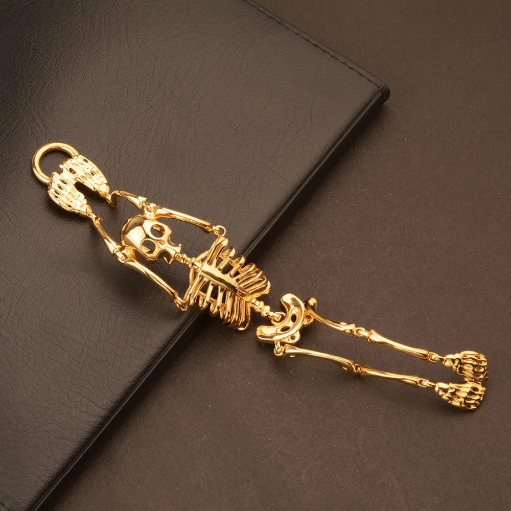 Мужской браслет со скелетом дизайнерский подарок на Хэллоуин аксессуары тяжелая