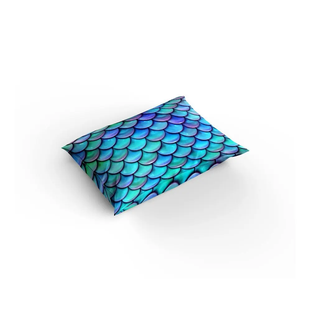 Twin Size Bedding Set- Fish Scales Purple Blue Duvet Cover Set Bedspread for Children/Kids/Teens/Adults 4 Piece | Дом и сад