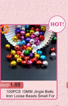 30 шт., разноцветные медные колокольчики, свободные бусины, маленькие подвески для рождественской елки, сделай сам, вечерние украшения, подарки, аксессуары для декора