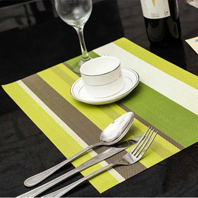 5 цветов обеденный Настольный коврик из ПВХ салфетки водонепроницаемый