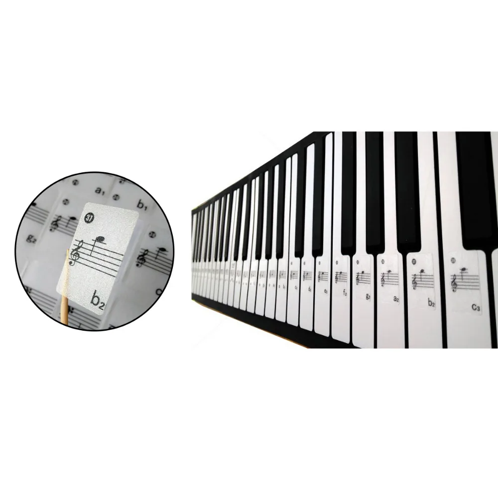 Съемная прозрачная 61 клавиша электронная клавиатура стикер s 88 клавиш пианино