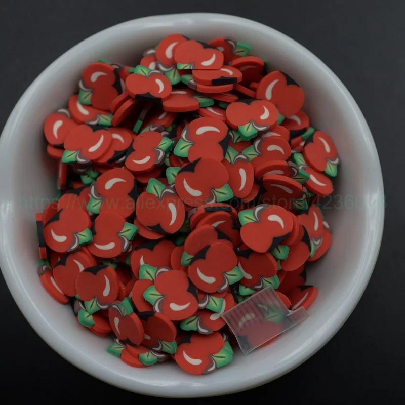 4 apple 65 г/лот, средний размер, Fimo, цветная глина, разбрызгивает конфеты, разбрызгивает для рукоделия, сделай сам, украшение для альбома, наполнитель для слизи - Цвет: 4 apple