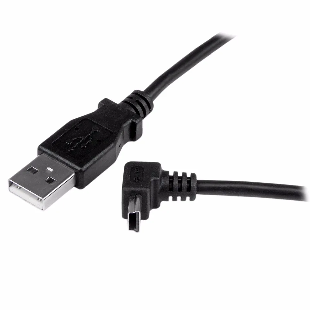 27CM Mini USB Cable Cord - A to Up Angle B Angled Black | Электроника