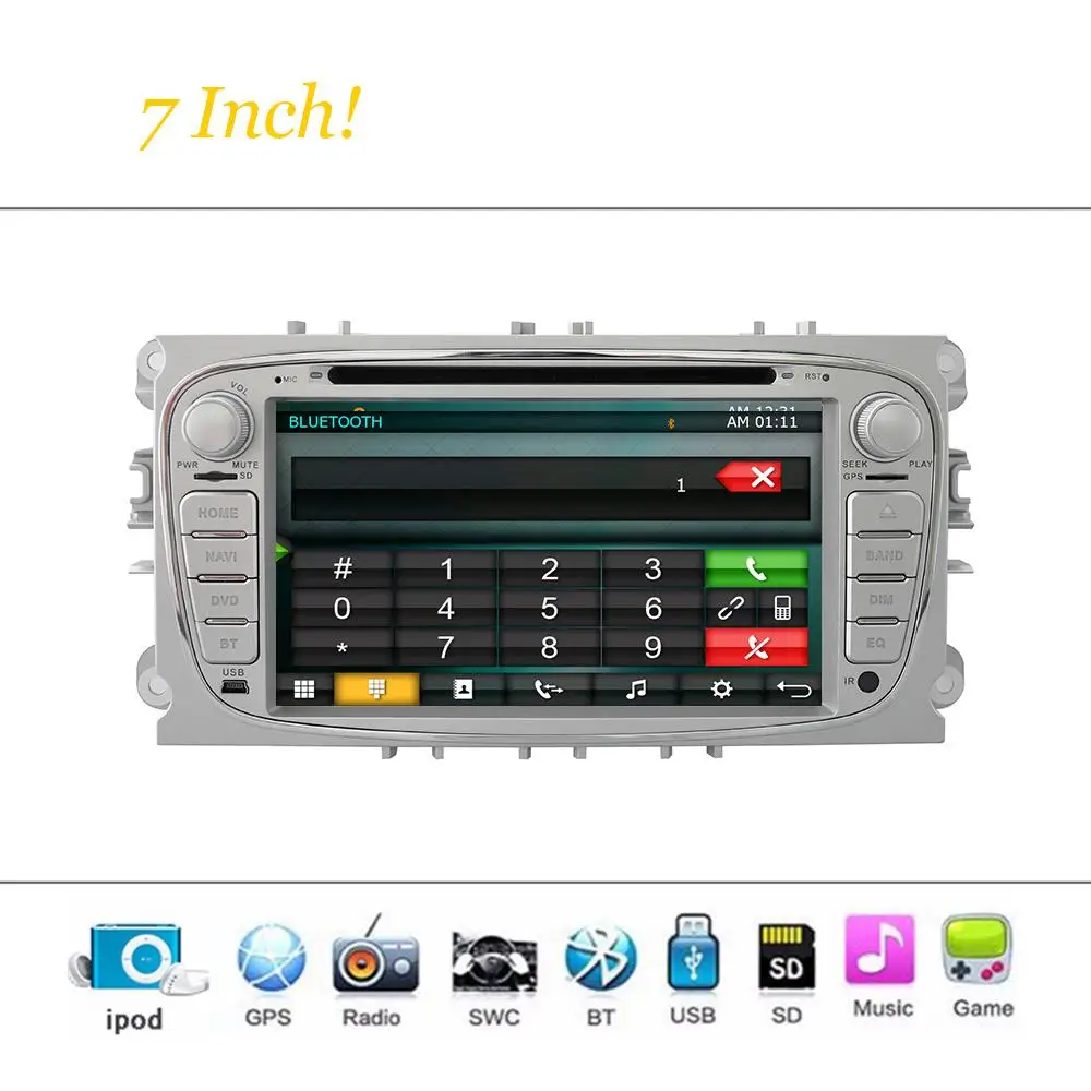 Автомобильный dvd плеер 6 2 дюйма с GPS (opt) аудио Радио стерео BT/TV Canbus для FORD