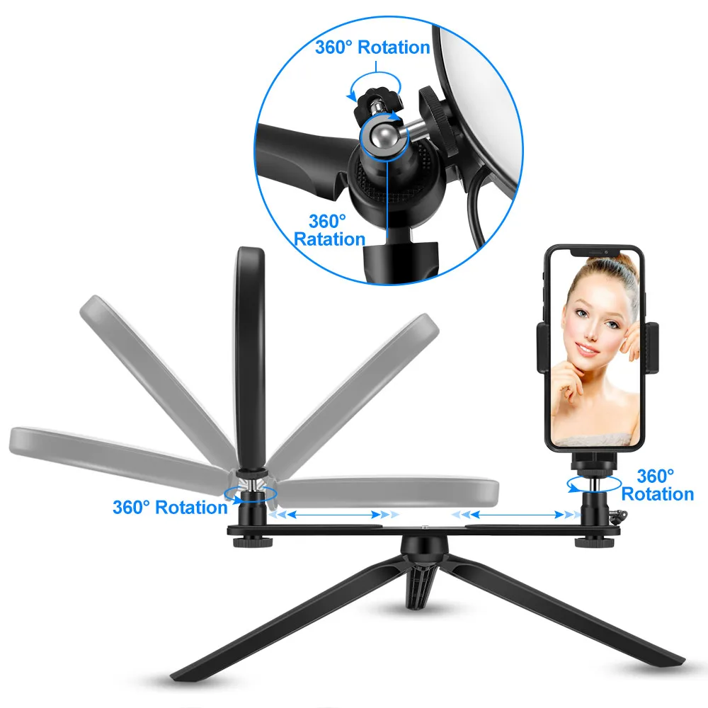 MACTREM светодиодная кольцевая лампа для селфи 6 '' макияжа/прямого эфира/YouTube