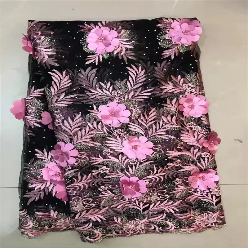 Tulle Fabric Lace High Quality Latest African Laces 2017 With Beads Nigerian French Net For Party Fabrics mesh | Дом и сад