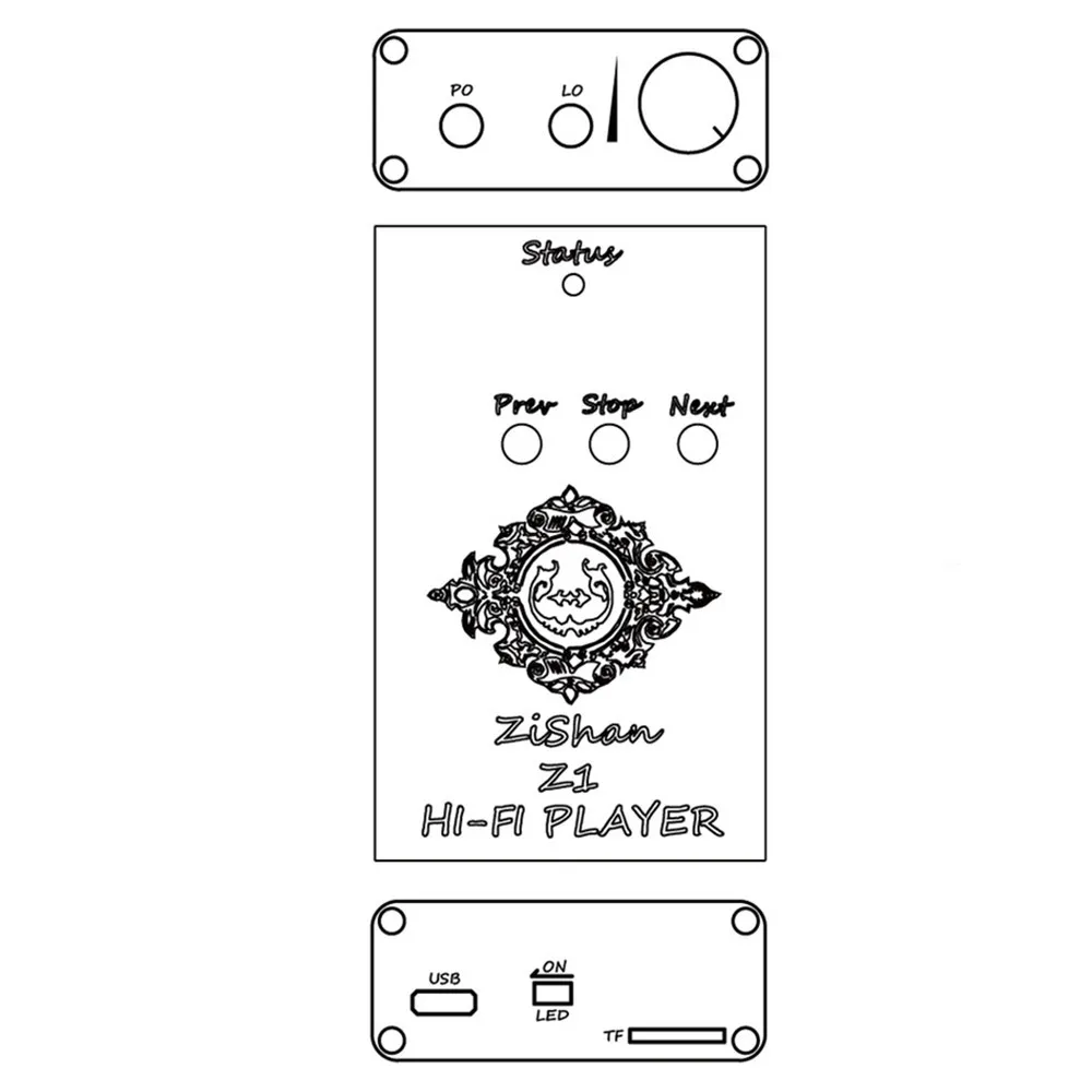 Обновленная версия DIY MP3 Zishan Z1 DSD плеер без потерь музыки HiFi музыкальный с