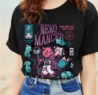Смешная футболка PUDO WW Neko с изображением кошки мастера, лучшего рождественского подарка, хлопковая футболка высокого качества, футболки с изображением аниме кошек и волшебников