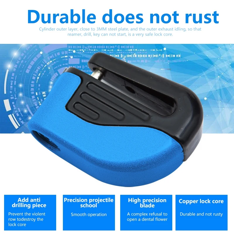 FLGT-New Motorcycle Scooter Bicycle Anti-theft Wheel Disc Brake Lock Security Alarm | Спорт и развлечения