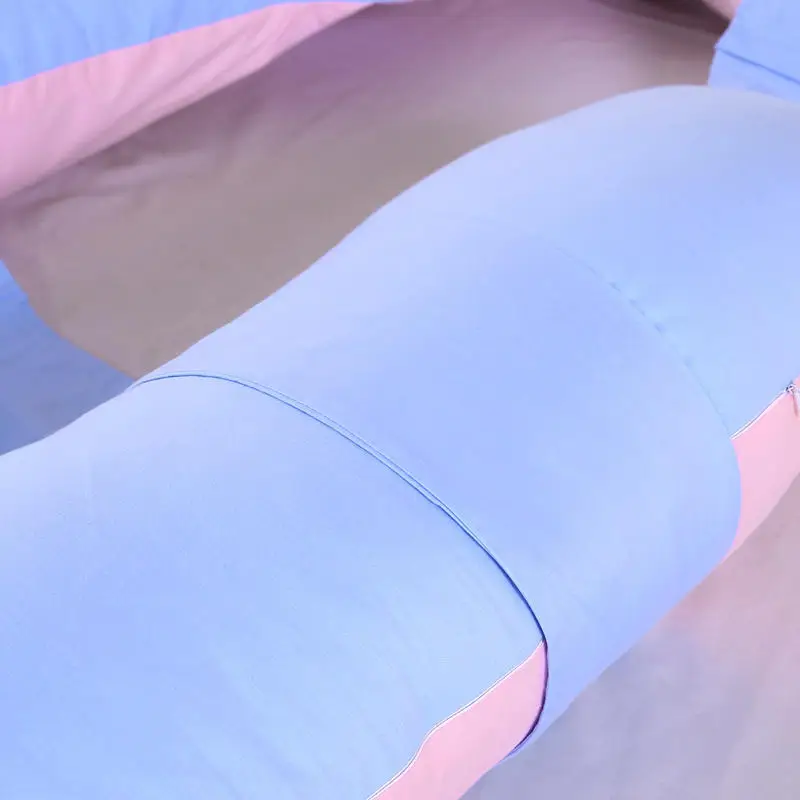 Blue Color Pregnant Pillow 100%Cotton Fabric Filling Body Long Comfortable Sleepping Well Support Pregnancy | Дом и сад