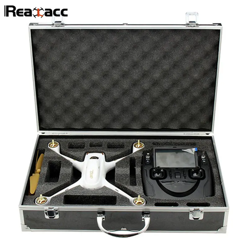 Алюминиевый жесткий чехол Realacc, чехол для переноски, ручная сумка для Hubsan H501S X4, стандартная версия, Радиоуправляемый квадрокоптер, черный цвет
