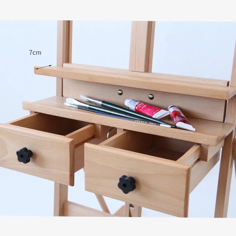 Double Drawer Easel Caballete De Pintura Oil Paint Artist for Painting Cajoneras Madera Wood Stand Art Supplies | Канцтовары для