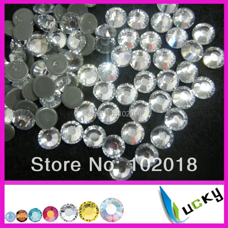 Высококачественные стразы горячей фиксации с плоским основанием! Кристально