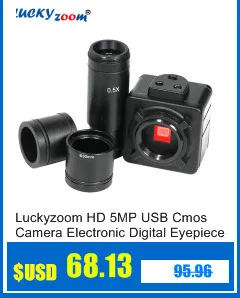 Luckyzoom HD 5MP USB Cmos камера электронный цифровой окуляр микроскоп адаптер Бесплатный драйвер захвата изображения для Win7/Win8/Win10