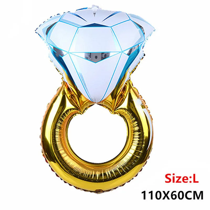 Large diamond Свадебные украшения жених, невеста, любовь, воздушные шары, Команда Невесты, чтобы быть, девичник Mr Mrs, баллон, вечерние украшения, сделай сам - Цвет: Large diamond