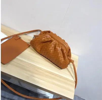 Braided brown Высокое качество, простая модная сумка-хобо из искусственной кожи, Женский Повседневный клатч, сумка-конверт, сумка через плечо, женская сумка, сумка - Color: Braided brown