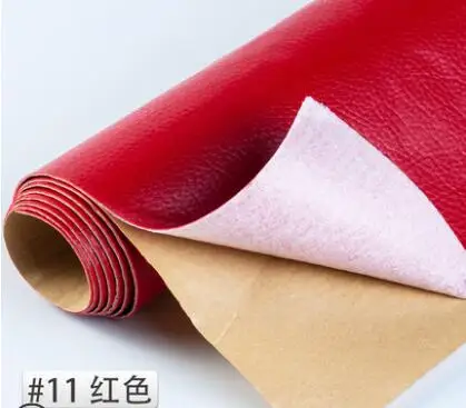 red ZENGIA 50x138 см искусственная кожа самоклеющаяся Синтетическая Кожа DIY материал патч для сумки дивана клей ремонт автомобиля Клей Кожа - Цвет: red
