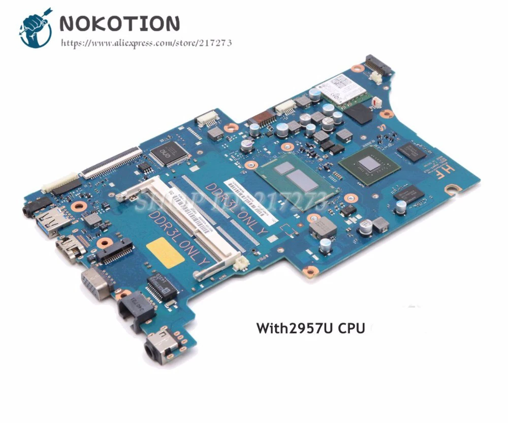NOKOTION для Samsung NP 450R5J материнская плата ноутбука 15 6 дюйма SR1DV 2957U ЦП 820M Φ|Материнские