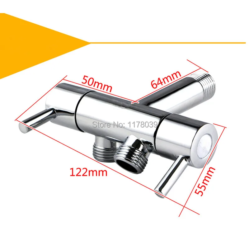 Латунь под давлением Туалет биде кран спрей пистолет туалет сопло настенный