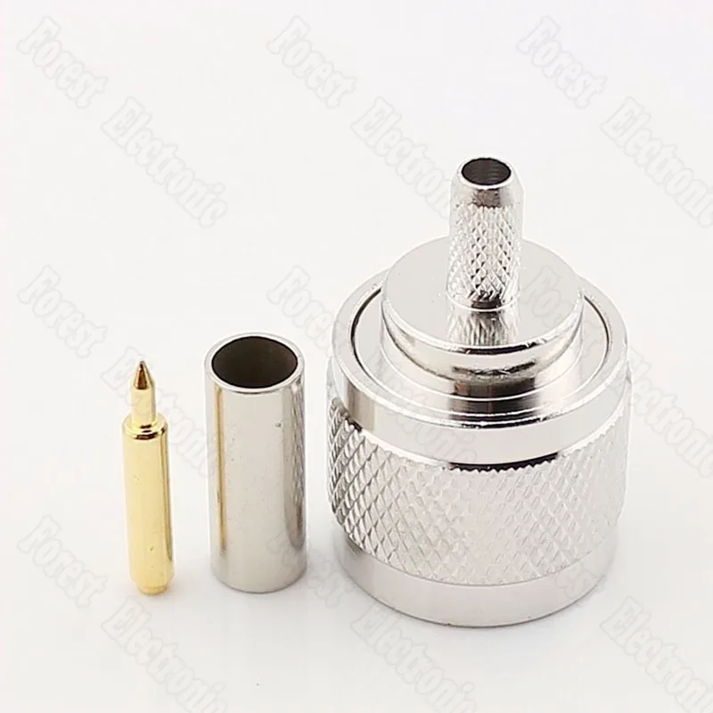 Коаксиальный соединитель со штекером 50 шт./Лот для всех типов обжима медной