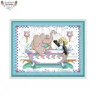 Joy Sunday C065 Счетный и штампованный домашний декор ванна с другом пингвином слоником вышивка крестиком детские игрушки