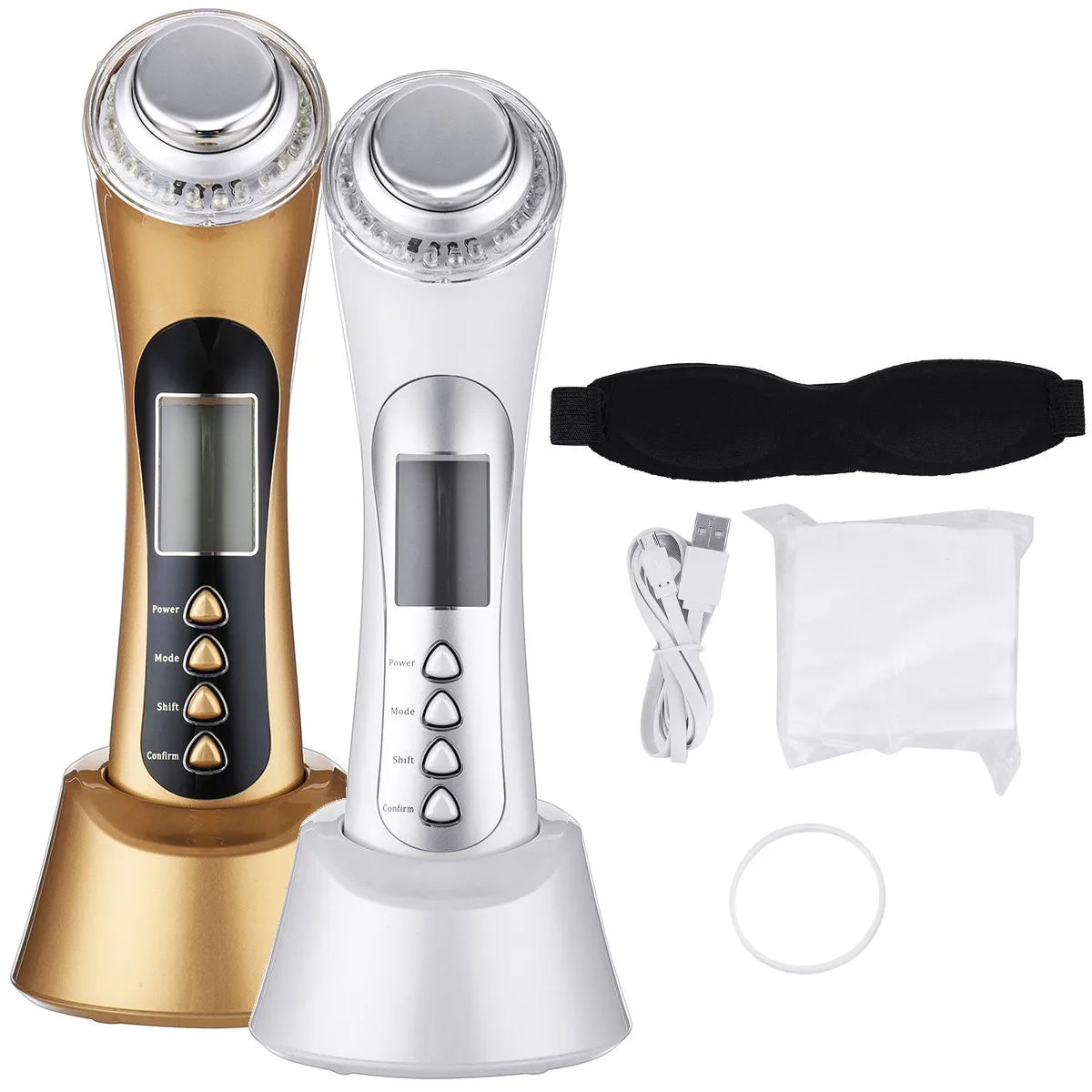 

Ultrasonic Facial Body Cleaner Device Massager Face Lift Skin Tightening Cleansing Wrinkle Removal Beauty LCD Display