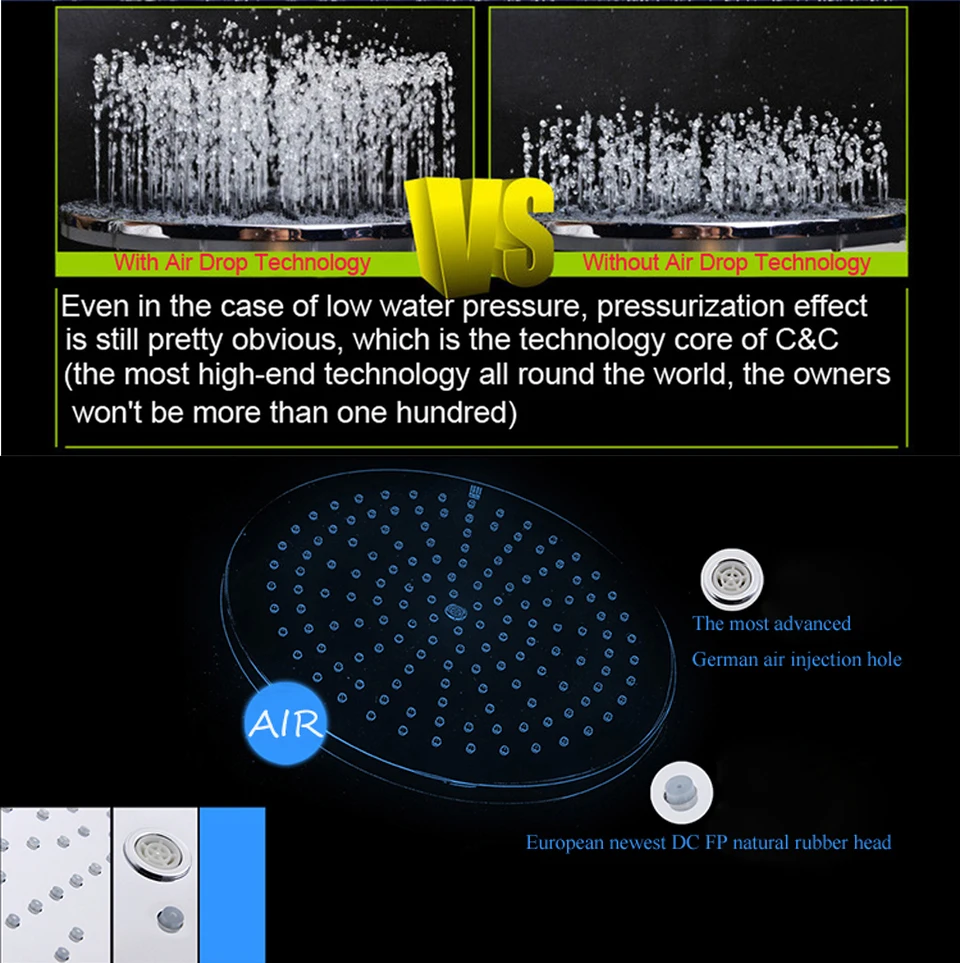 Насадка для душа с дождевой насадкой полированный хромированный смеситель