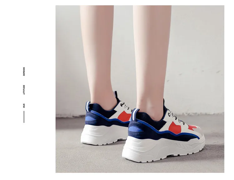 Женские кроссовки; коллекция года; модные zapatos De Mujer; на шнуровке; неглубокие повседневные туфли; толстая подошва средней высоты; роскошная дизайнерская обувь для женщин