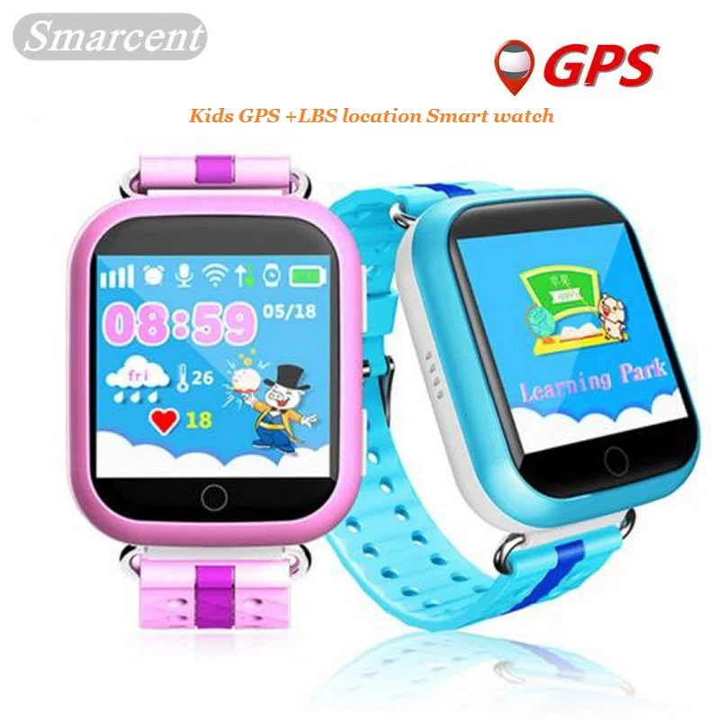 Смарт часы Smarcent Q100 Q750 для детей Детские с GPS Wi Fi сенсорным экраном кнопкой SOS