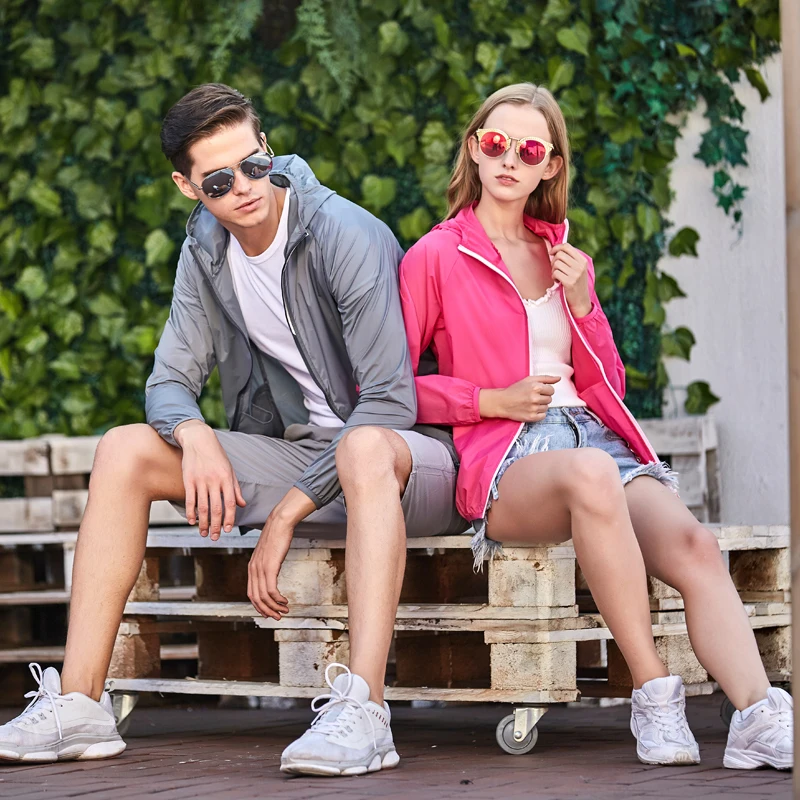 Женская водонепроницаемая куртка WWKK ветровка с длинным рукавом и защитой от