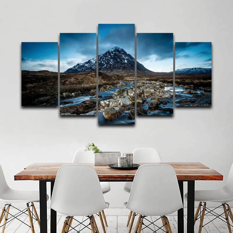 

Mountains Artistic Print Drawing Decor on Canvas Spray Oil Painting Decoration for Home Framed Printed wall art picture AE1271