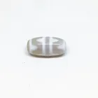 Бусины с двумя тигровыми зубами9 глазами 10 мм * 20 мм, белые бусины из натурального агата, амулет, тибетские бусины дзи для браслета, сделай сам, 1 шт. в партии