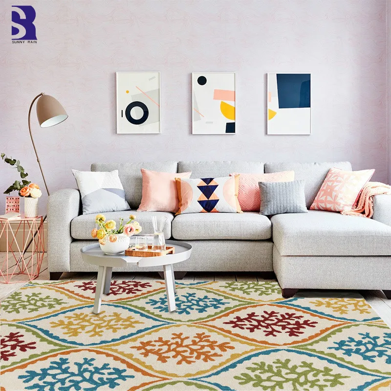 

SunnyRain 1-piece Carpet for Living Room Area Rug Short Plush Bed Room Carpet Large Size Slipping Resistance Kitchen Rug