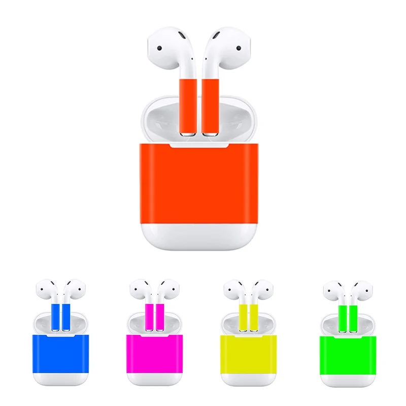 Съемная наклейка из ПВХ для Apple Airpods на кожу чехол аксессуары наушников защитные