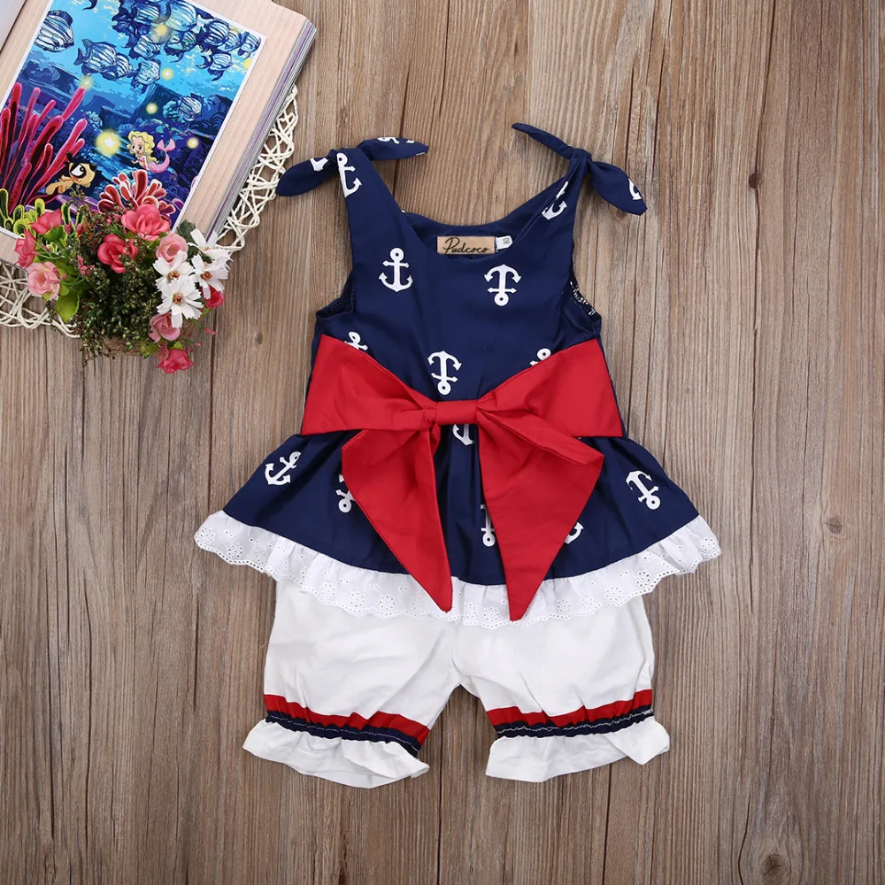 Комплекты одежды для маленьких девочек топы футболка шорты Повседневный
