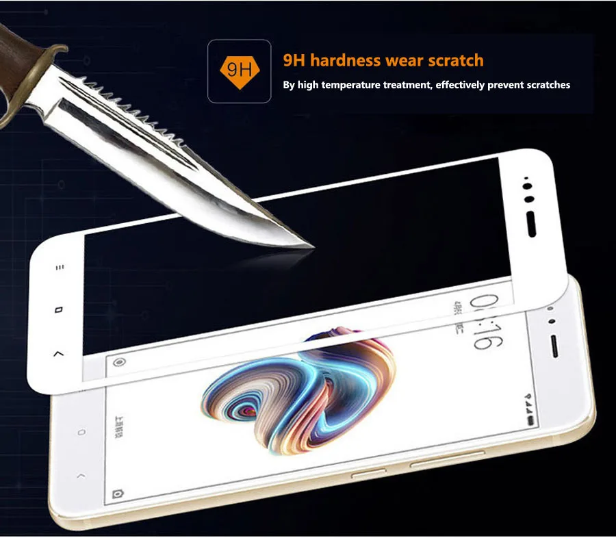 Полное покрытие стекло для Xiaomi Mi A1 защита экрана закаленное круглый край 5X &lt |