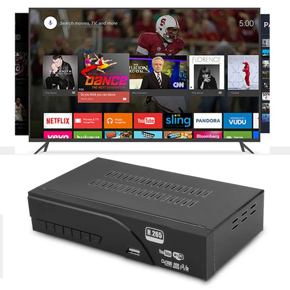 MECOOL 1080 P DVB T2 HDTV Смарт телеприставки H.265 8943 с удаленным Управление для монитора