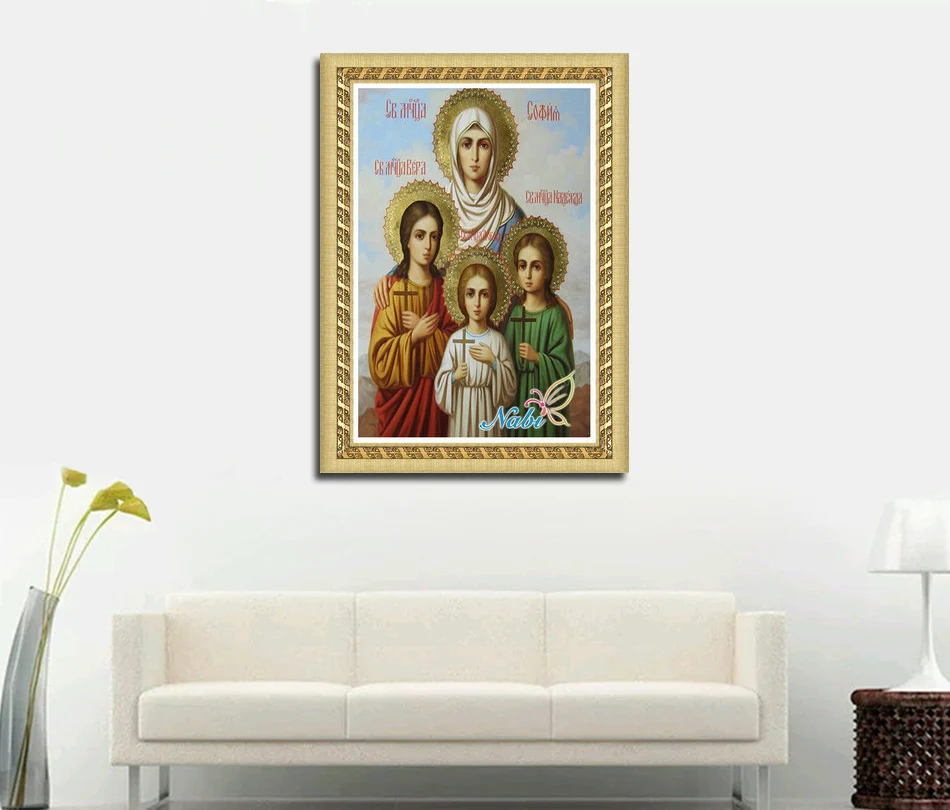 Religion бусины с принтом pictures 4083r круглая Алмазная вышивка крестиком мозаика
